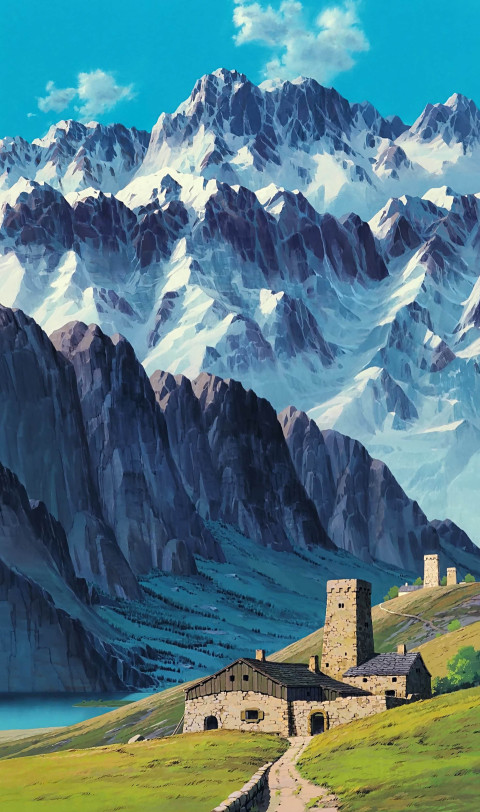 4K Wallpaper of Ghibli Iconic Scenes