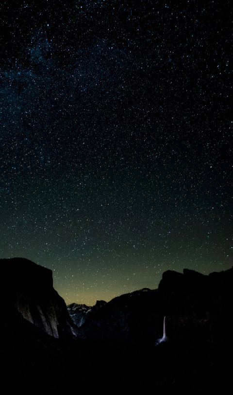 Starry Sky Above Desert Background