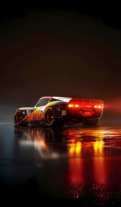 Lightning McQueen Speedy Phone Wall