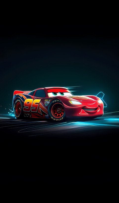 Cars McQueen Vibrant Phone Wallpaper