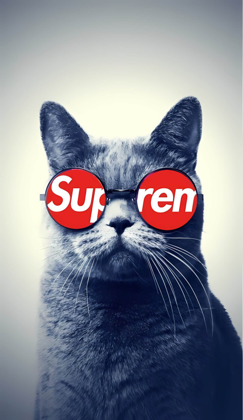 Supreme Wallpaper Cat 4k wallpaper