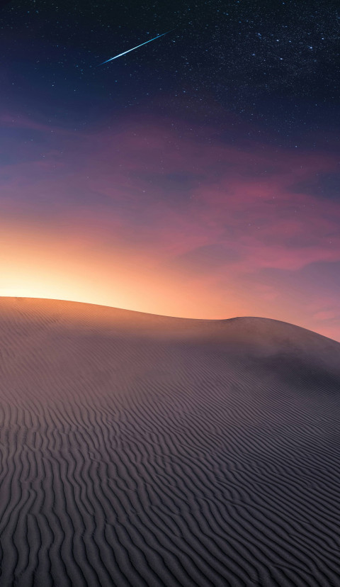 Night Sky with Aurora Background