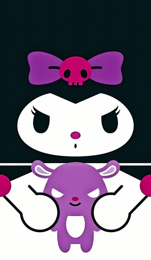 Kuromi Beach Theme Mobile Background