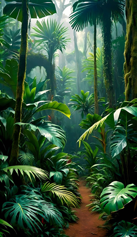 4K Tropical Rainforest Path Wallpaper