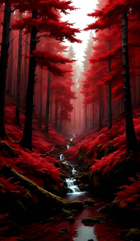 Misty Forest Path 4K Wallpaper