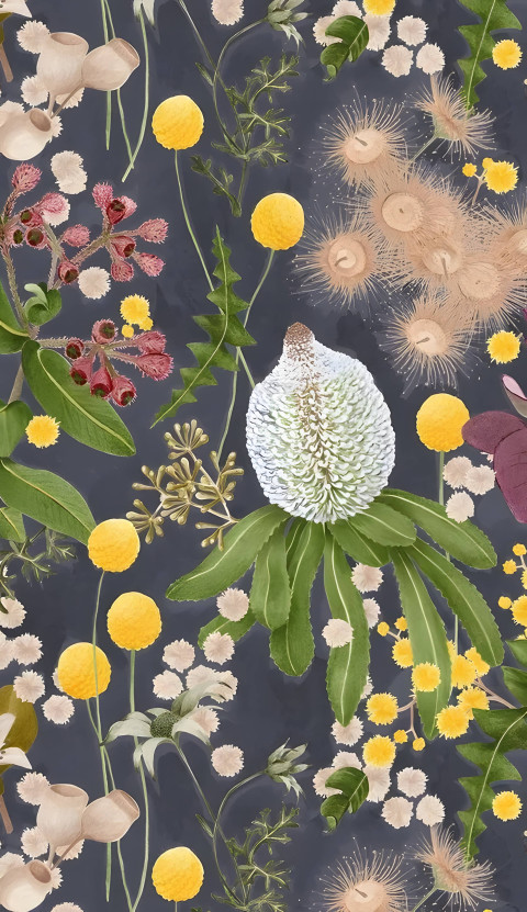 Stunning Botanical Garden Pathway Mobile Background