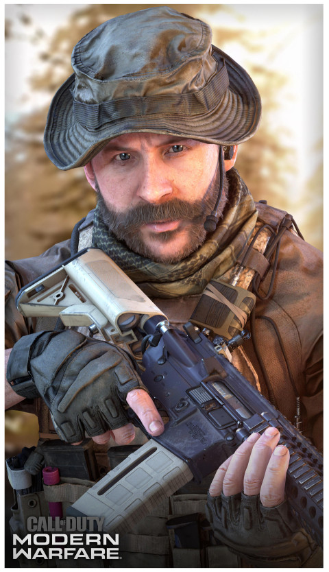 Captain John Price Face 4K Image Use to Smartphone