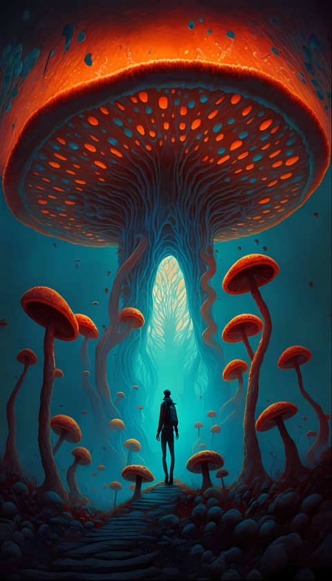 Colorful Mushroom Wallpaper for Phone Cute and Fun