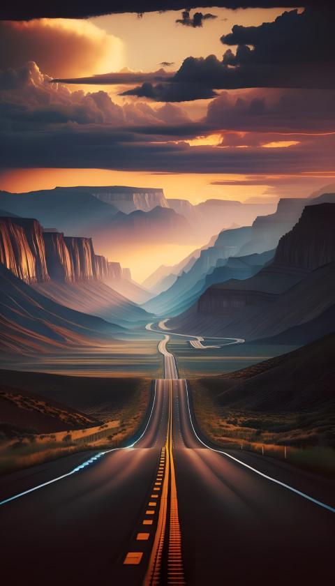 Golden Hour Scene Mobile Wallpaper