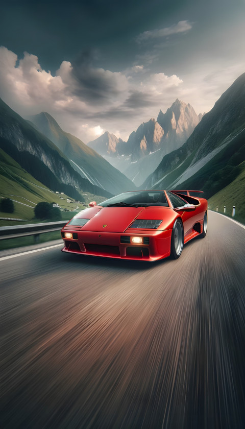 Red Lamborghini Huracán Mobile Pic