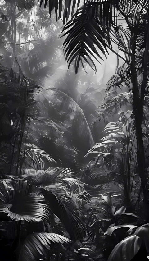 Black & White Jungle Wallpaper in Full 4K
