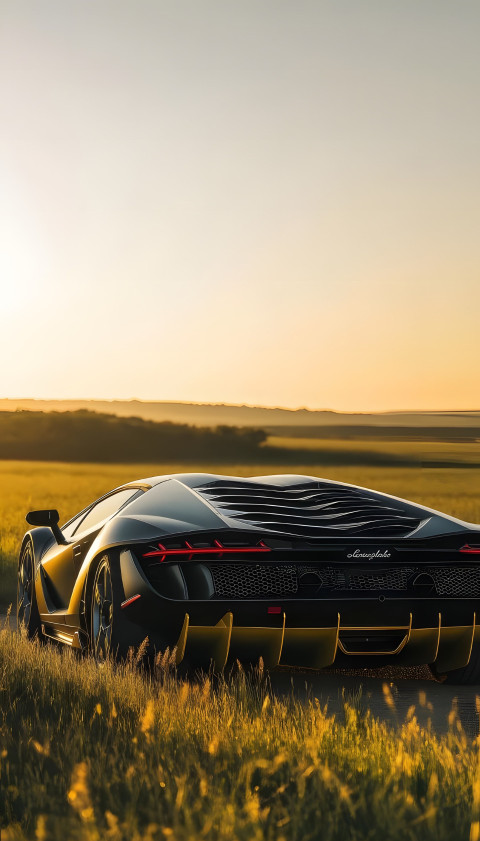 Bright Black Lambo Mobile Image