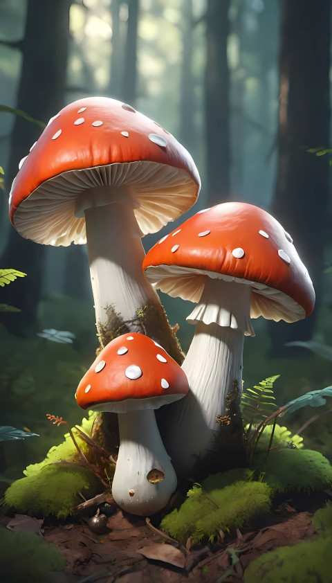 Lovely Mushroom Wallpaper for Mobile Screen Adorable