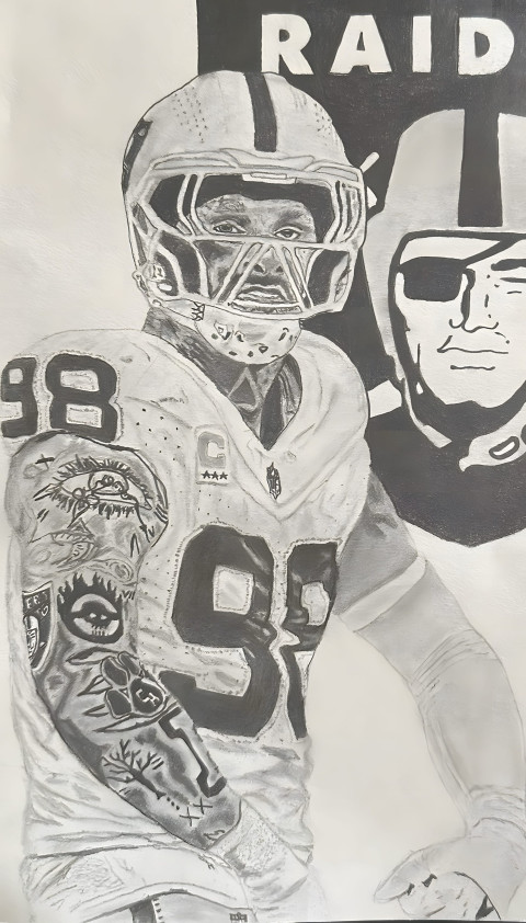 Beautiful Las Vegas Raiders B&W Image for Fans