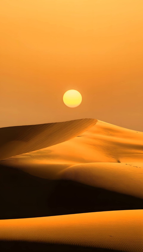 Inspiring Desert Sunrise for iPhone Wallpaper