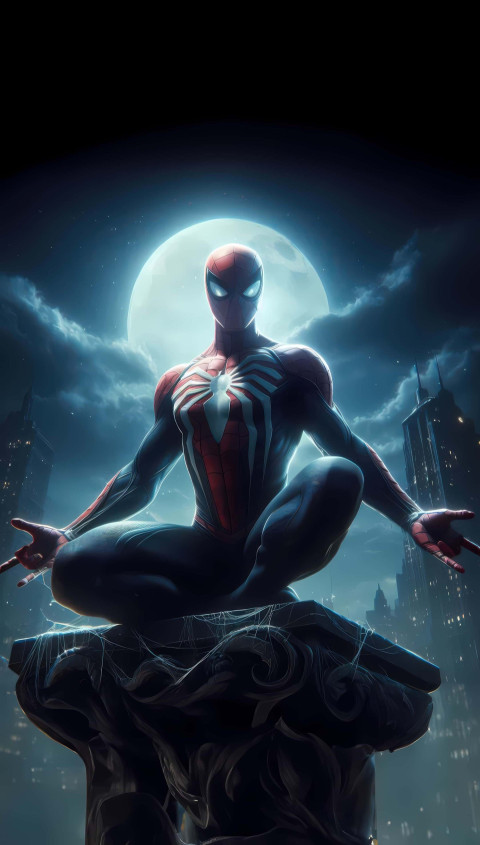 Marvel Hero Spiderman Epic Leap in HD Wallpaper