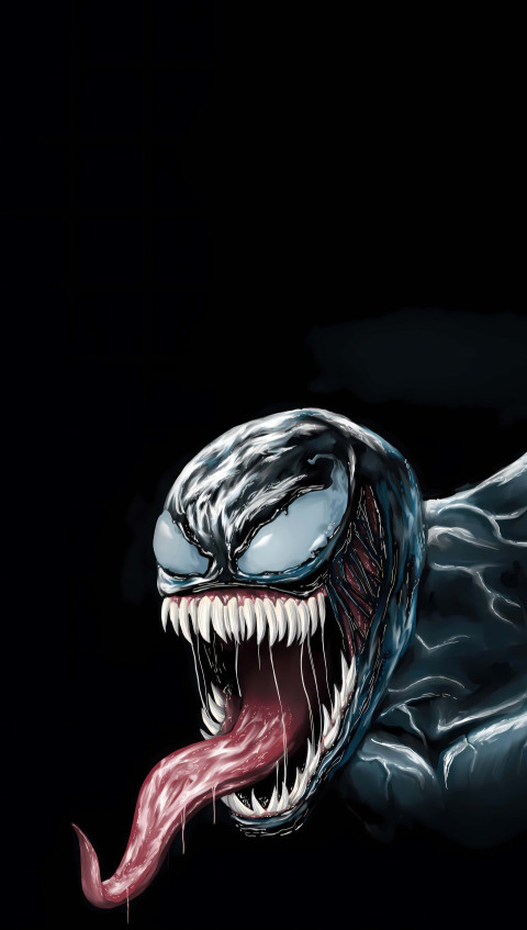 Venom Dark Background Wallpaper for Phone