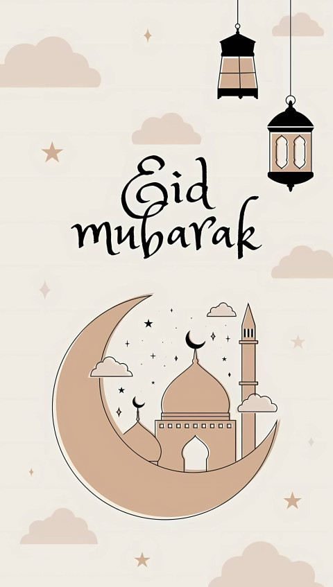 Eid Mubarak Beautiful 4K Background