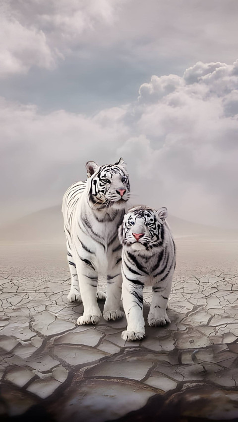 Free Wallpaper White Tigers For Phone