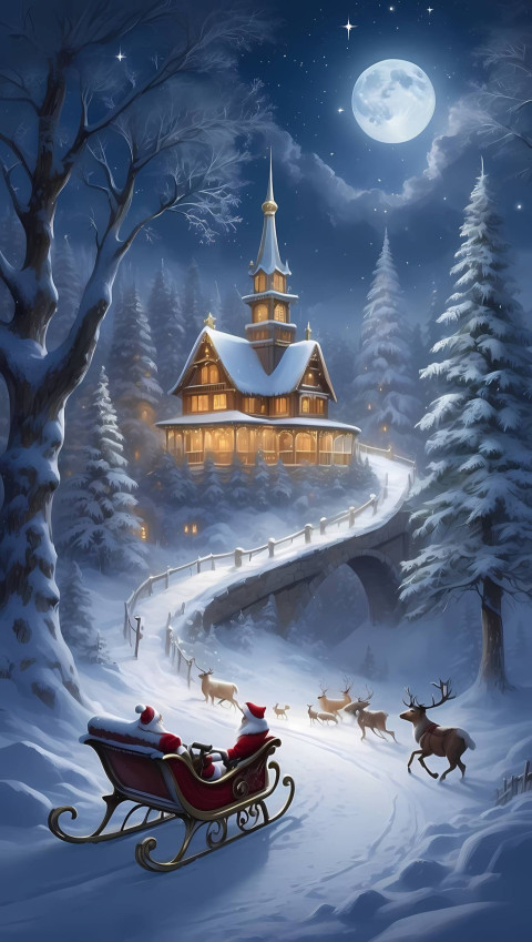 Vibrant Christmas Lights 4K Image for Your Phone Screen