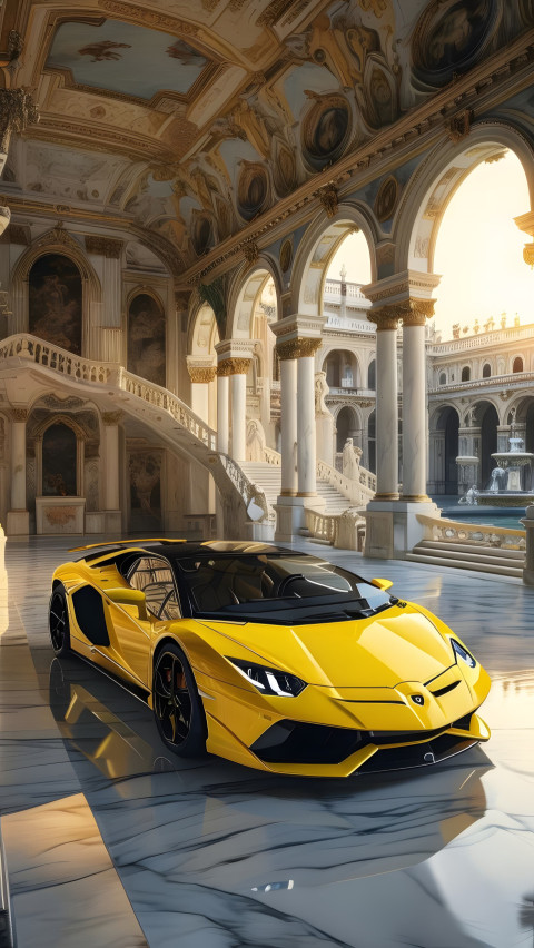 Bold Yellow Lamborghini 4K Pic
