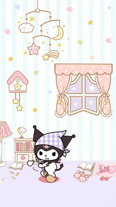 Kuromi Fashionable Mobile Wallpaper