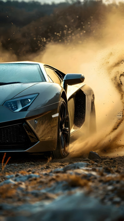 Black Lamborghini Car Mobile Image