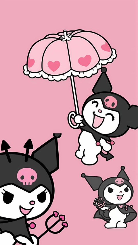 Kuromi Girly Style Mobile Wallpaper