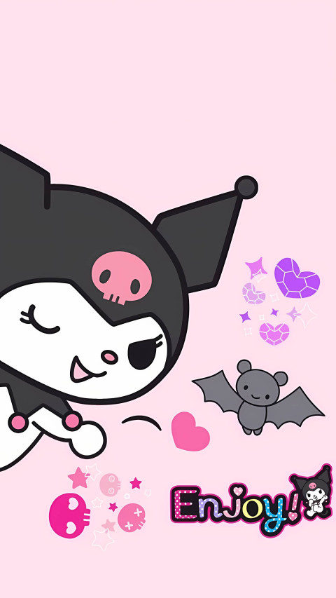 Kuromi Sweet Aesthetic Phone Wallpaper