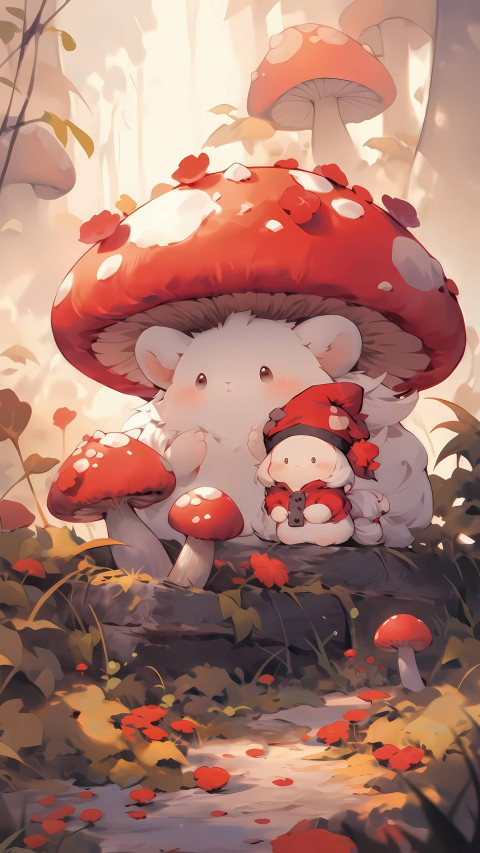 Cute Mushroom Phone Picture to Refresh Your Screen