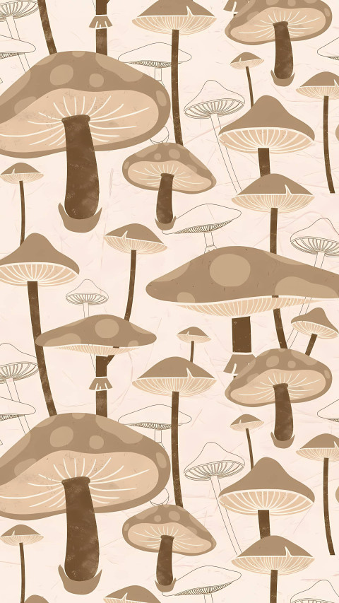 Lovely Mushroom Phone Wallpaper Cute & Fresh Design
