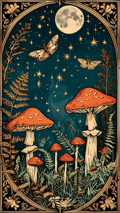 Charming Mushroom Mobile Wallpaper for Every Phone