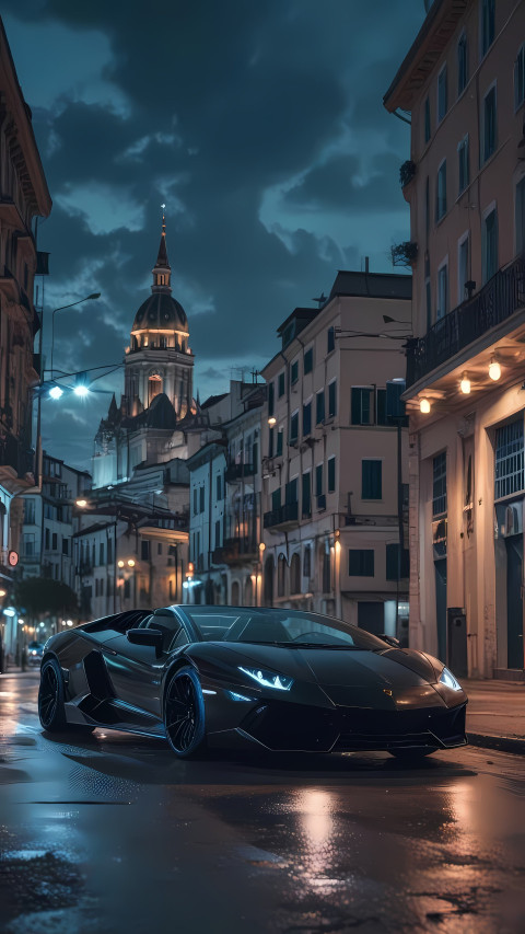 Classy Black Lambo for Mobile