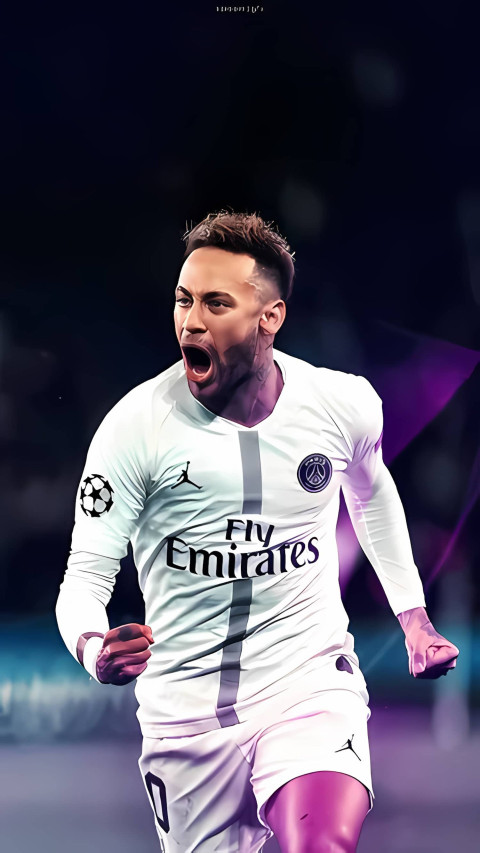 Neymar Portrait Image Wallpaper For Mobile