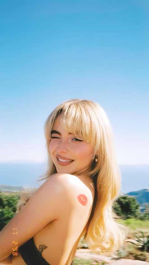 Sabrina Carpenter Happy Mobile Pic