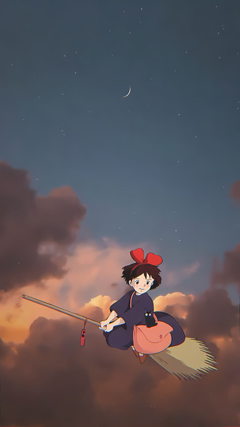 Studio Ghibli Dreamy Sky 4K Wallpaper