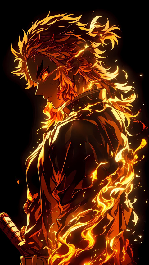 Intense Rengoku Moment Wallpaper