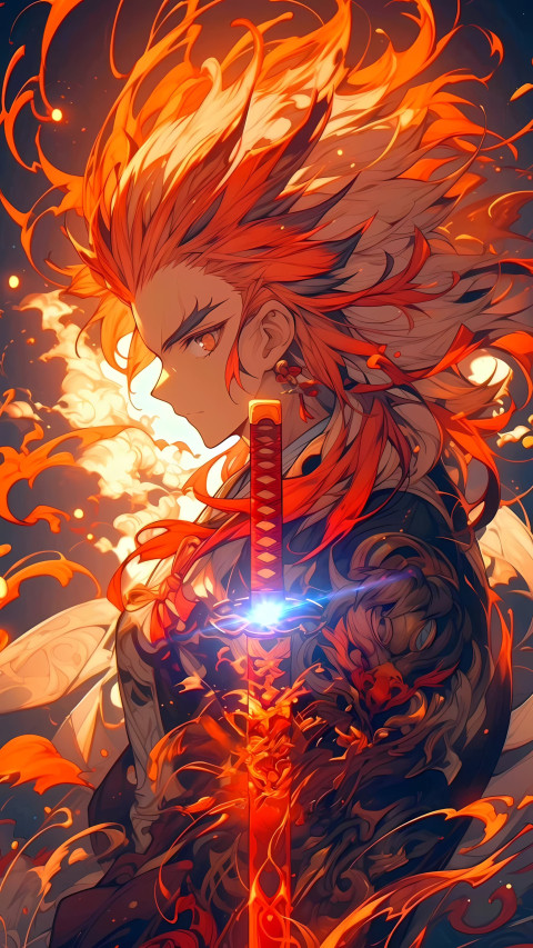 Kyojuro Rengoku Anime Style HD