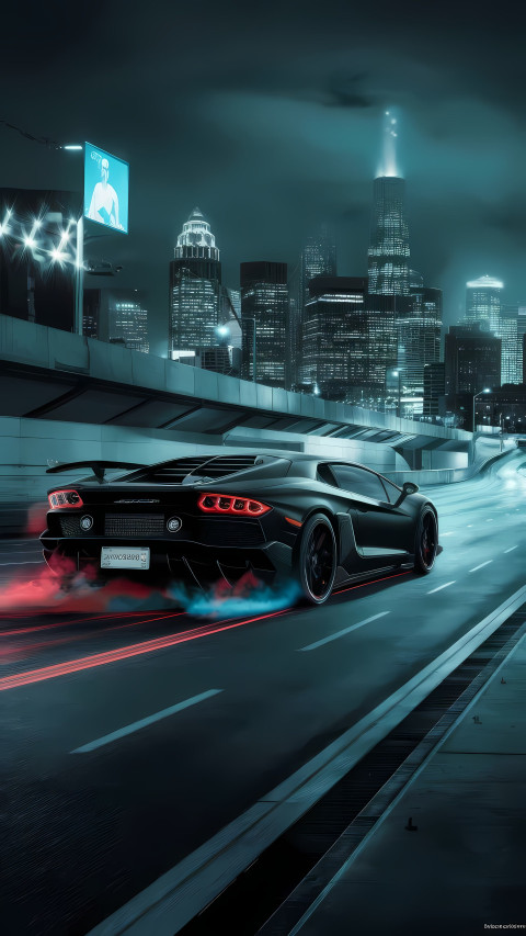 Stylish City Lamborghini Mobile Pic