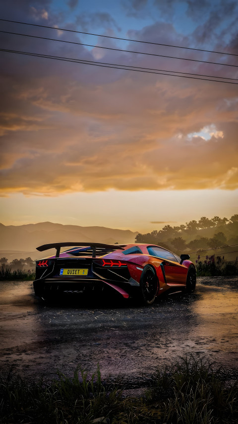 Lamborghini Sharp Back Look 4K