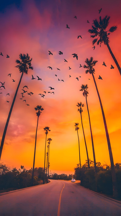 Vibrant Palm Tree Mobile Photo