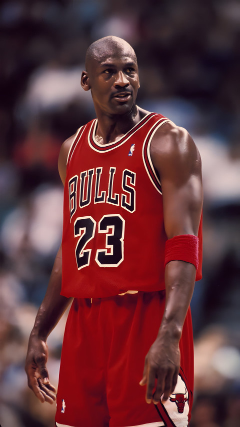 4K Michael Jordan Red Jersey Wallpaper