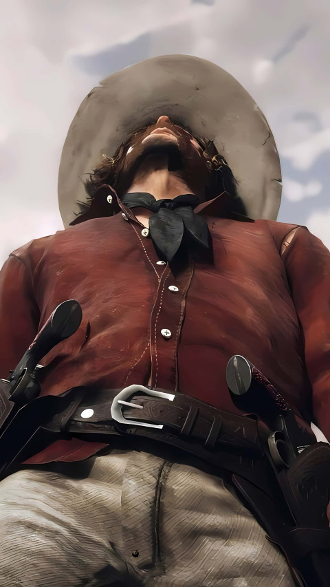 Dramatic Cowboy in Desert Scene