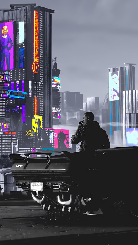 HD Cyberpunk Neon Wallpaper for Phone