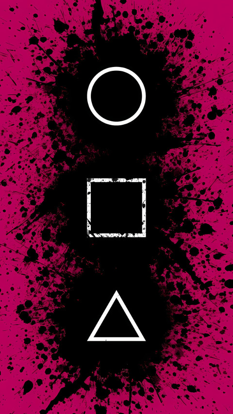 Squid Game Symbolic Shapes Wallpaper
