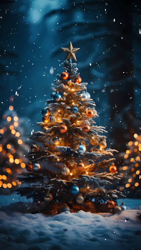 Elegant Christmas Tree Image for Your Device