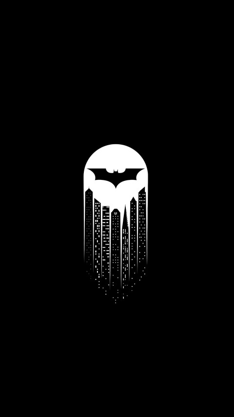 Batman with Bat Signal Wallpaper