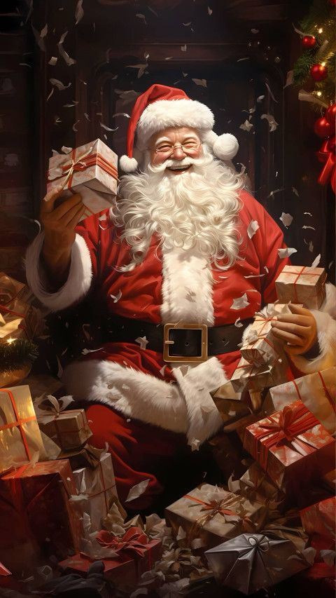 Fun Christmas Santa 4K Wallpaper for Holiday