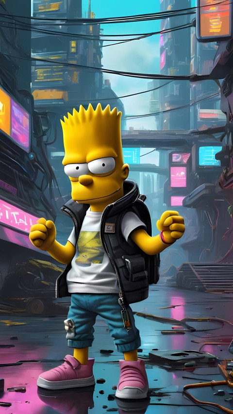 Bart Simpson Cool Wallpaper for Your Phone 4K