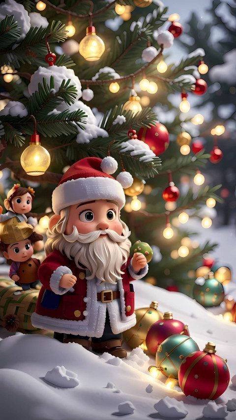 Colorful Christmas Ball Ornaments Wallpaper